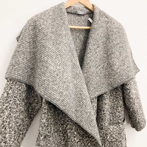 Grey Wool Waterfall Jacket One Size