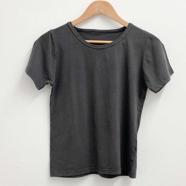 Gossypium Grey Organic Cotton Yoga T-Shirt UK 14