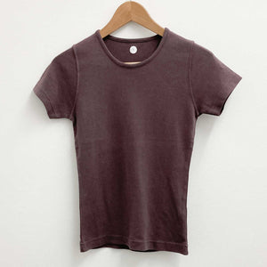 Gossypium Brown Organic Cotton Short Sleeved T-Shirt UK S