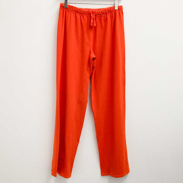 Gossypium Orange Organic Cotton Wide Leg Yoga Pants UK S