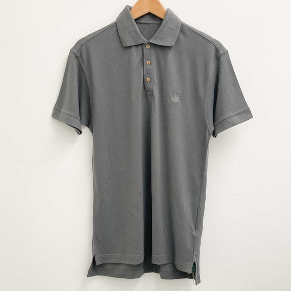 Gossypium Men's Grey Organic Cotton Polo Shirt SMALL