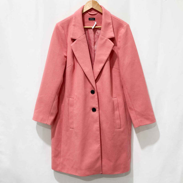 Evans Pink Button Front Coat UK 20
