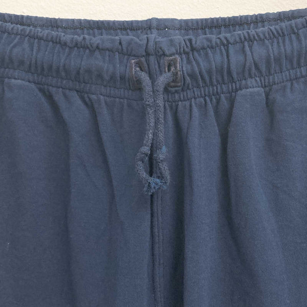 Gossypium Navy Cotton Cropped Drawstring Waist Yoga Pants S