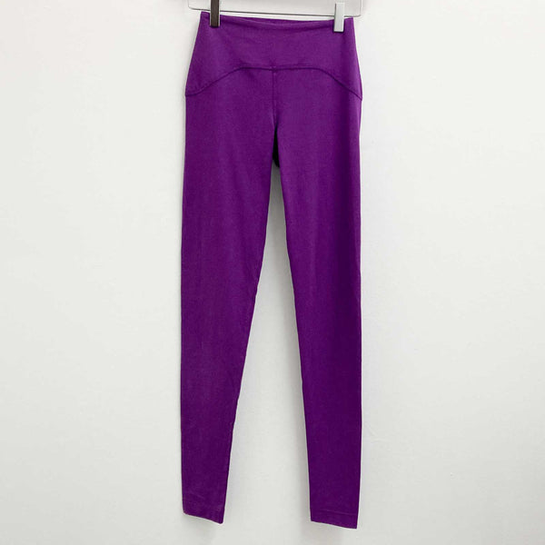 Gossypium Purple Organic Cotton Yoga Leggings UK 10