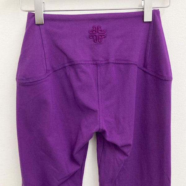 Gossypium Purple Organic Cotton Yoga Leggings UK 10