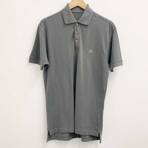 Gossypium Men's Grey Organic Cotton Polo Shirt MEDIUM