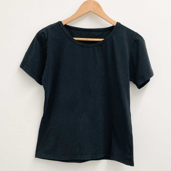 Gossypium Black Organic Cotton T-Shirt UK 18