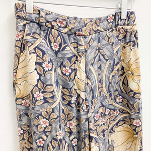 Morris & Co at H&M Beige Floral Straight Leg Trousers 34