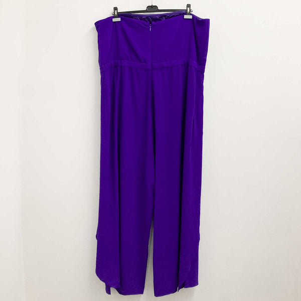 City Chic Purple Strapless Wide Leg Jumpsuit UK 24