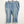 Avenue Blue Light Wash Embroidered Turn Up Denim Cropped Jeans UK 28