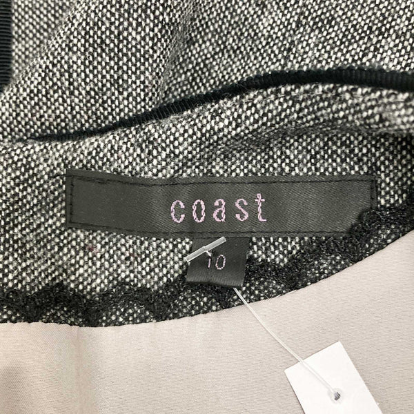 Coast Grey Woven Wool Mix Dress UK 10