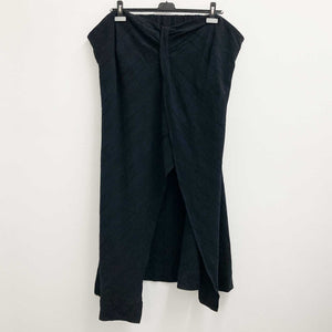 City Chic Black Textured Longline Strapless Top UK 24