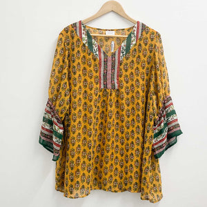 Avenue Goldenrod Floral Tunic Top UK18/20