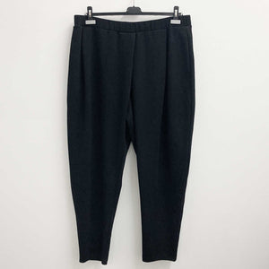 Evans Black Dry Knit Drape Trousers UK 22