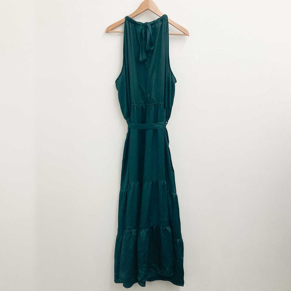 City Chic Emerald Halter Maxi Dress UK22