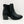 Load image into Gallery viewer, Evans Black Faux Leather Mid Block Heel Ankle Boots UK 4
