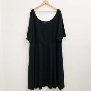 City Chic Black Sweetheart Neckline A-Line Dress UK 24