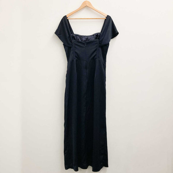 City Chic Navy Off-Shoulder Maxi Dress UK 16