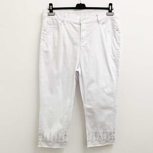 Avenue White Nikita Crop Jeans UK20