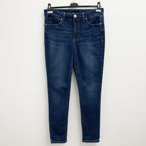 Seven7 Dark Blue Denim Tummyless Skinny Jeans US 14 W33