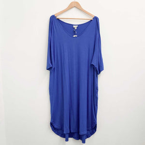 Zim & Zoe by City Chic Blue Soft Stretch Jersey Pocket Dress UK 20