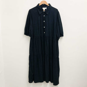 Loralette Black Majesty Plain Midi Dress UK22/24