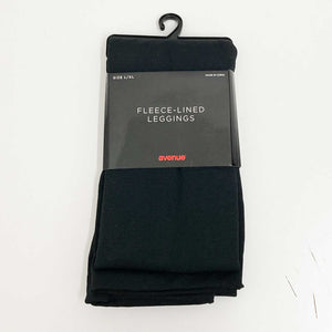 Avenue Fleece Lined Black Leggings Size L/XL
