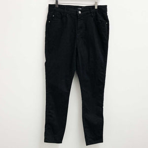 Evans Black Skinny Stretch High Rise Jeans UK 16 Short